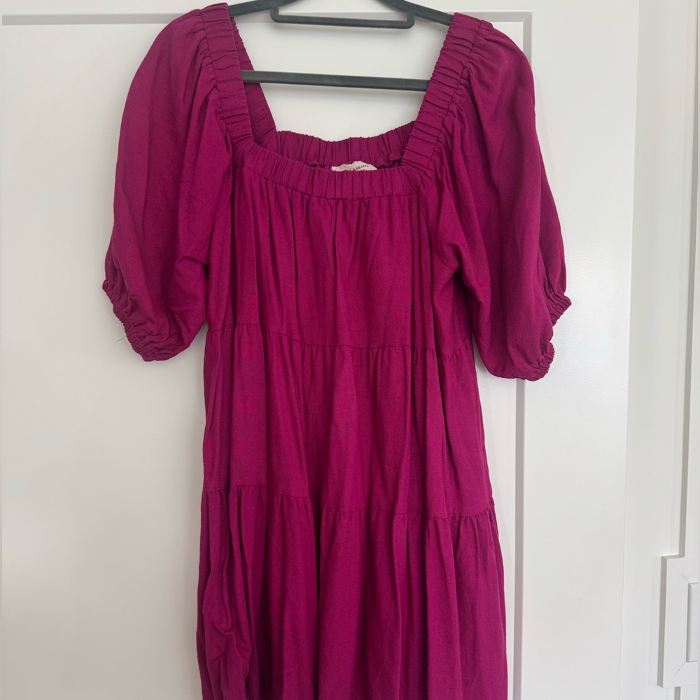 Elegant Magenta Mini Dress